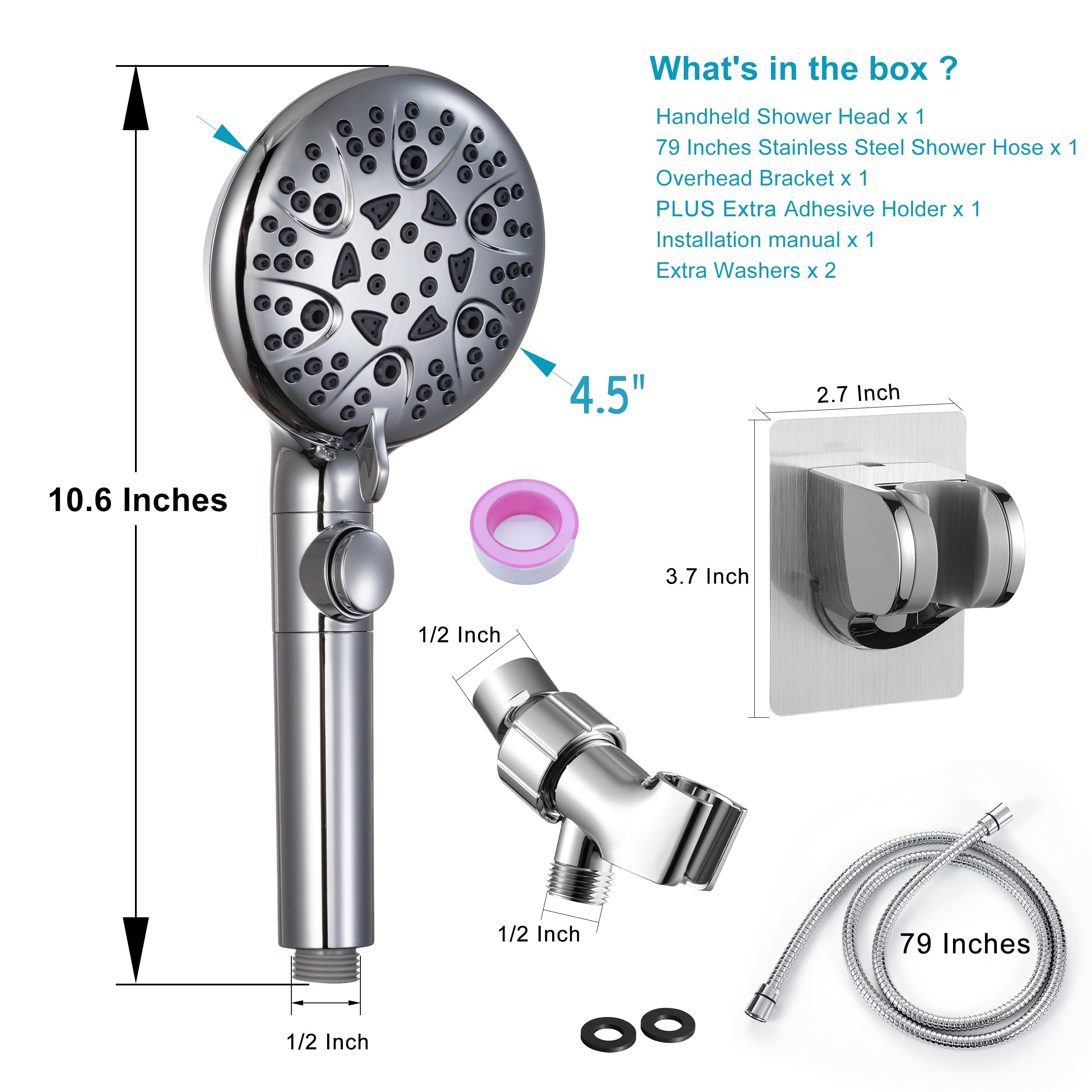 Anti-clog silicone nozzles in the Umyder shower head