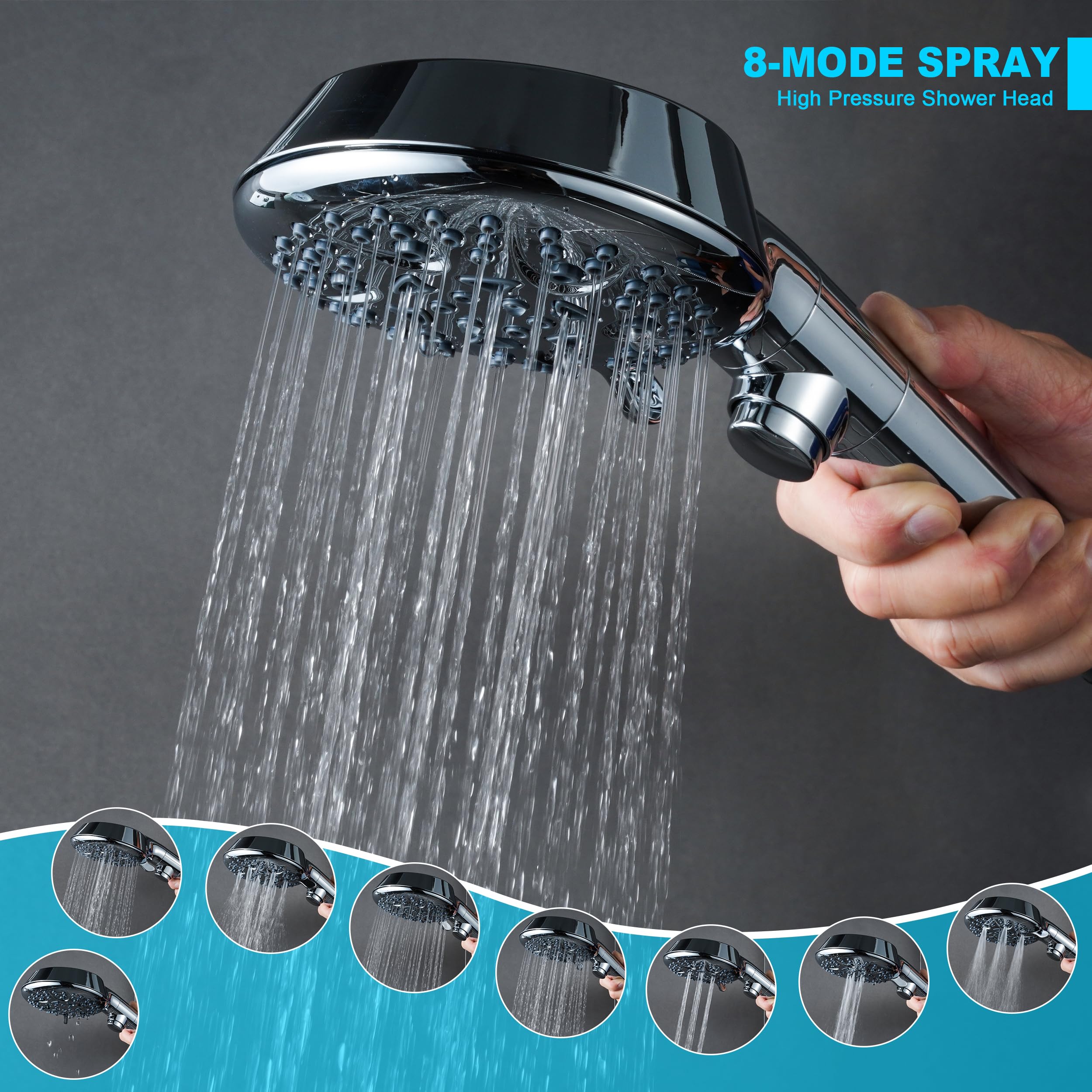 Umyder detachable wand with long hose for precise control