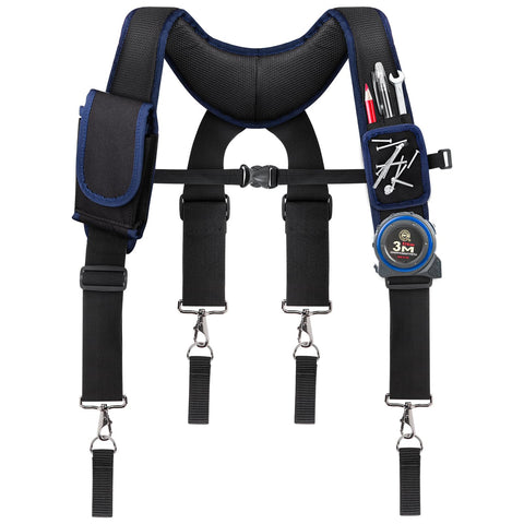 UMYLOV tool belt suspenders in black for all trades, secure carry and all-day comfort.