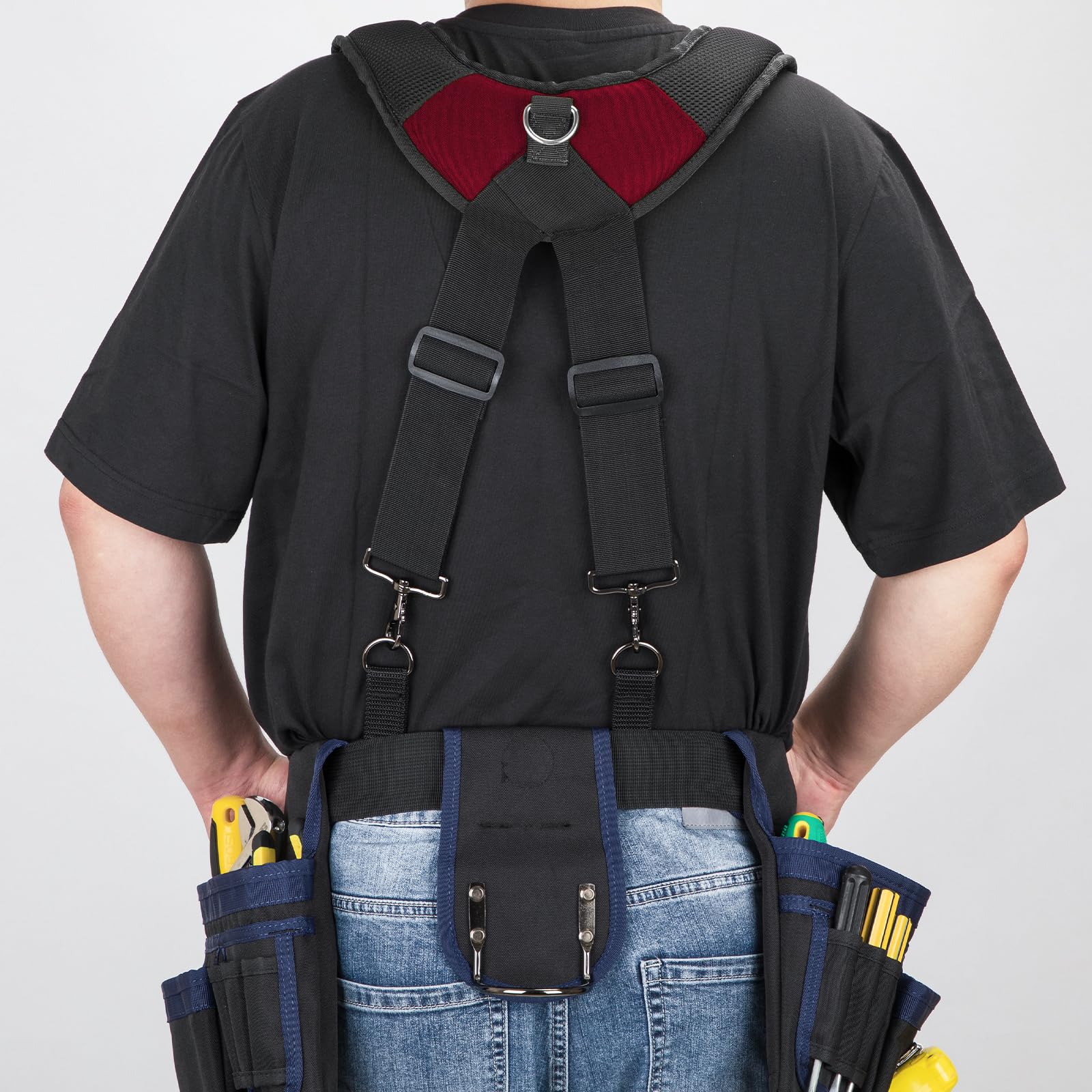 Chest strap plus magnetic wrist strap stabilize movement.