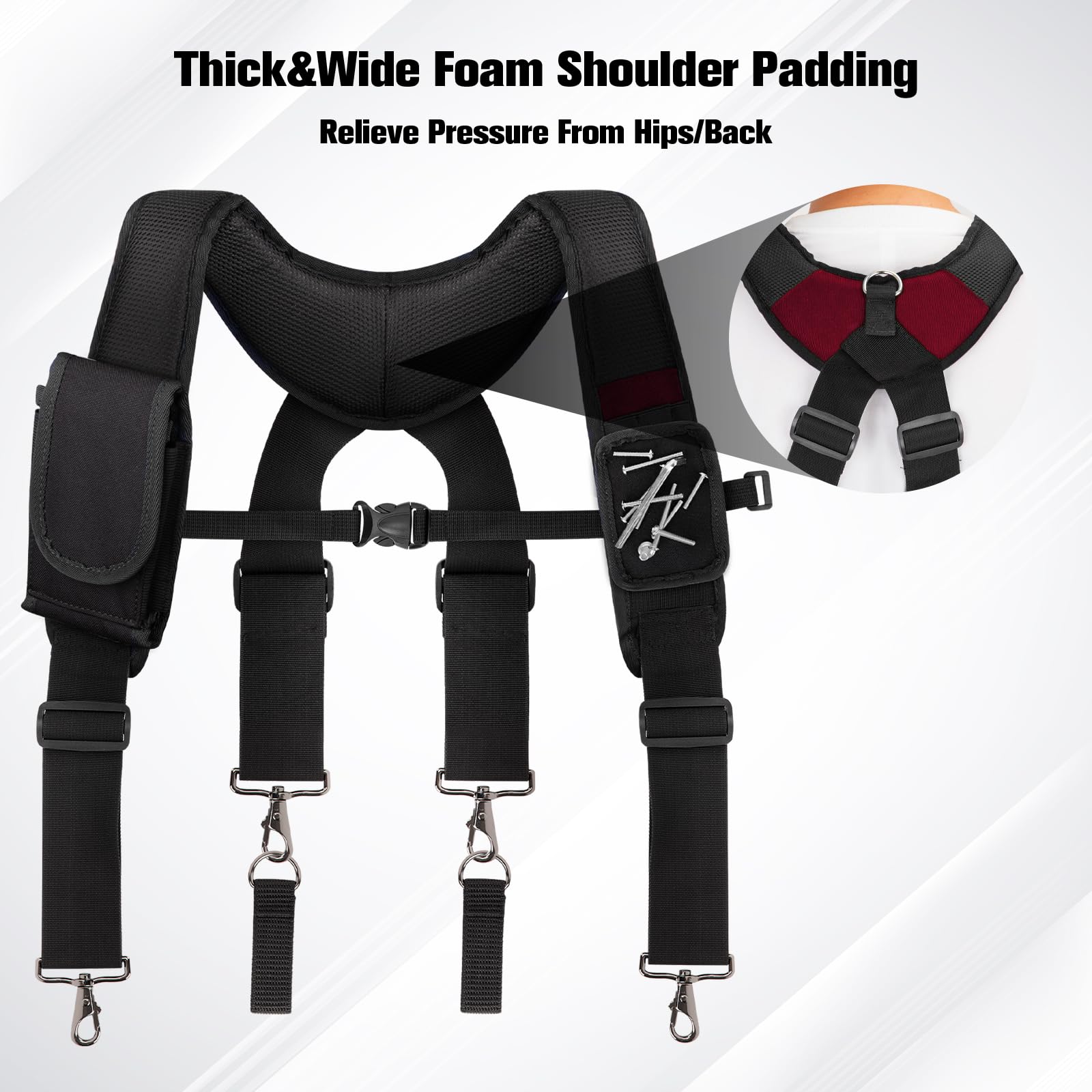 Built-in tool loops and pockets keep essentials within reach.