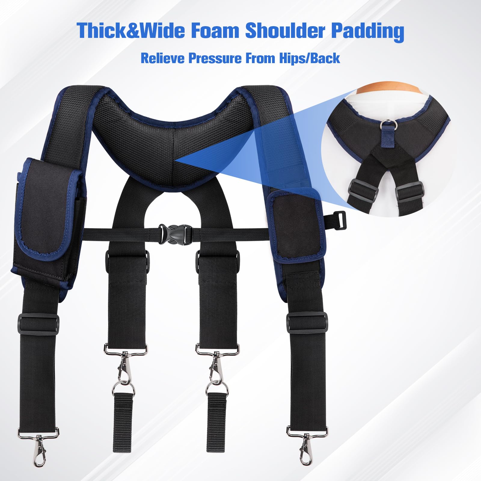 Ventilated padding keeps you cool while the shoulder straps support a comfortable fit.