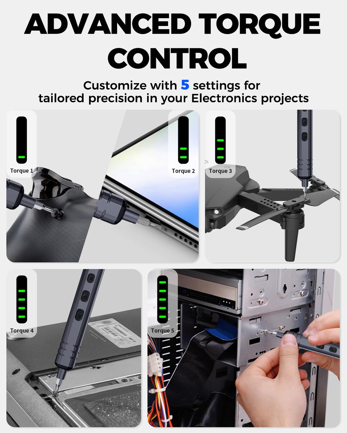 UnaMela ergonomic pen design screwdriver for comfortable long use