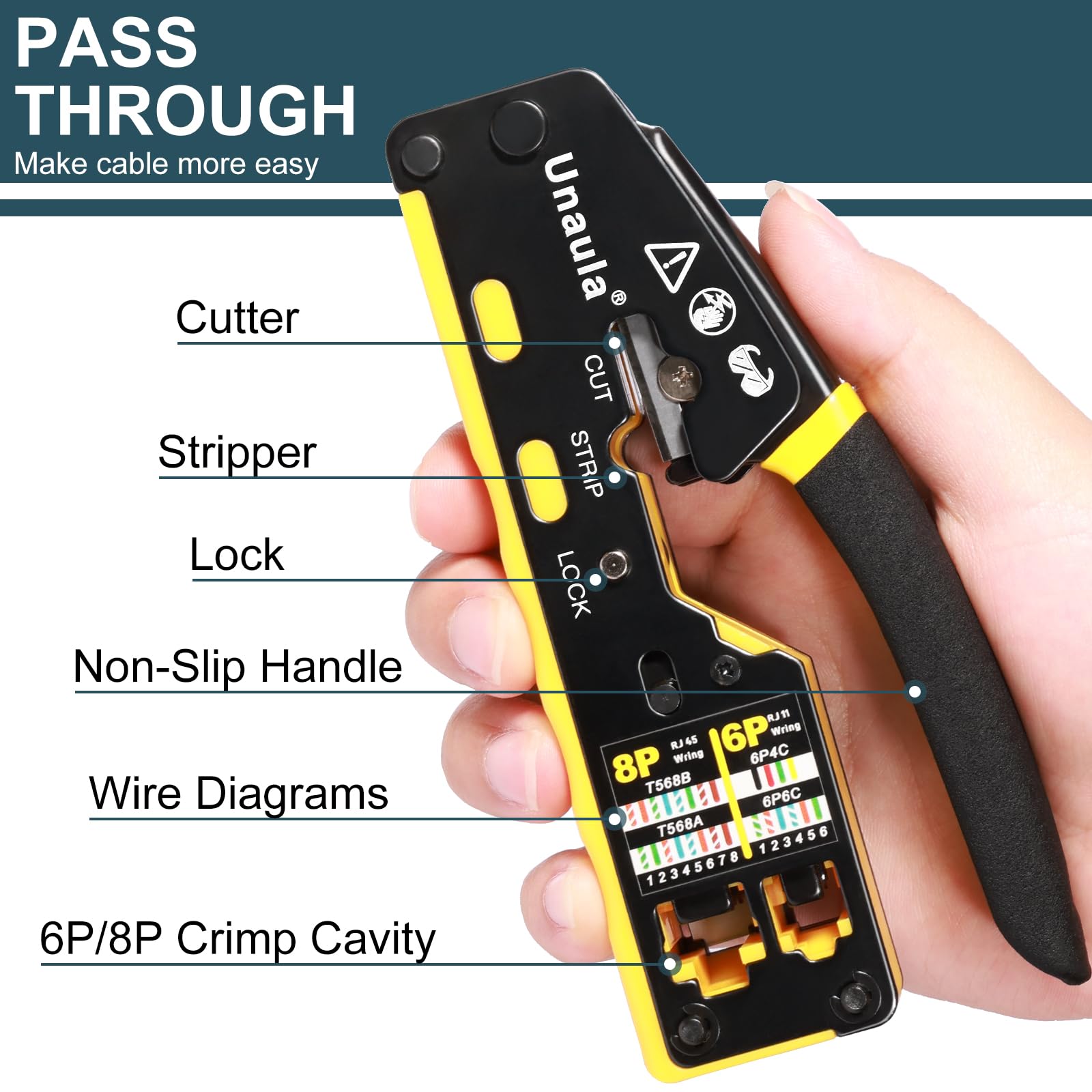 Unaula pass-through connectors setup demonstrates simplified wiring