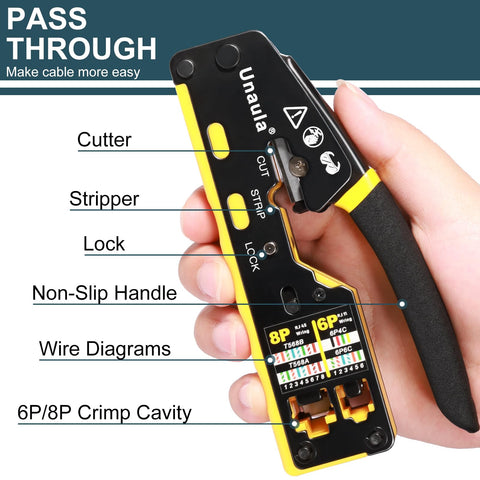 Unaula pass-through connectors setup demonstrates simplified wiring