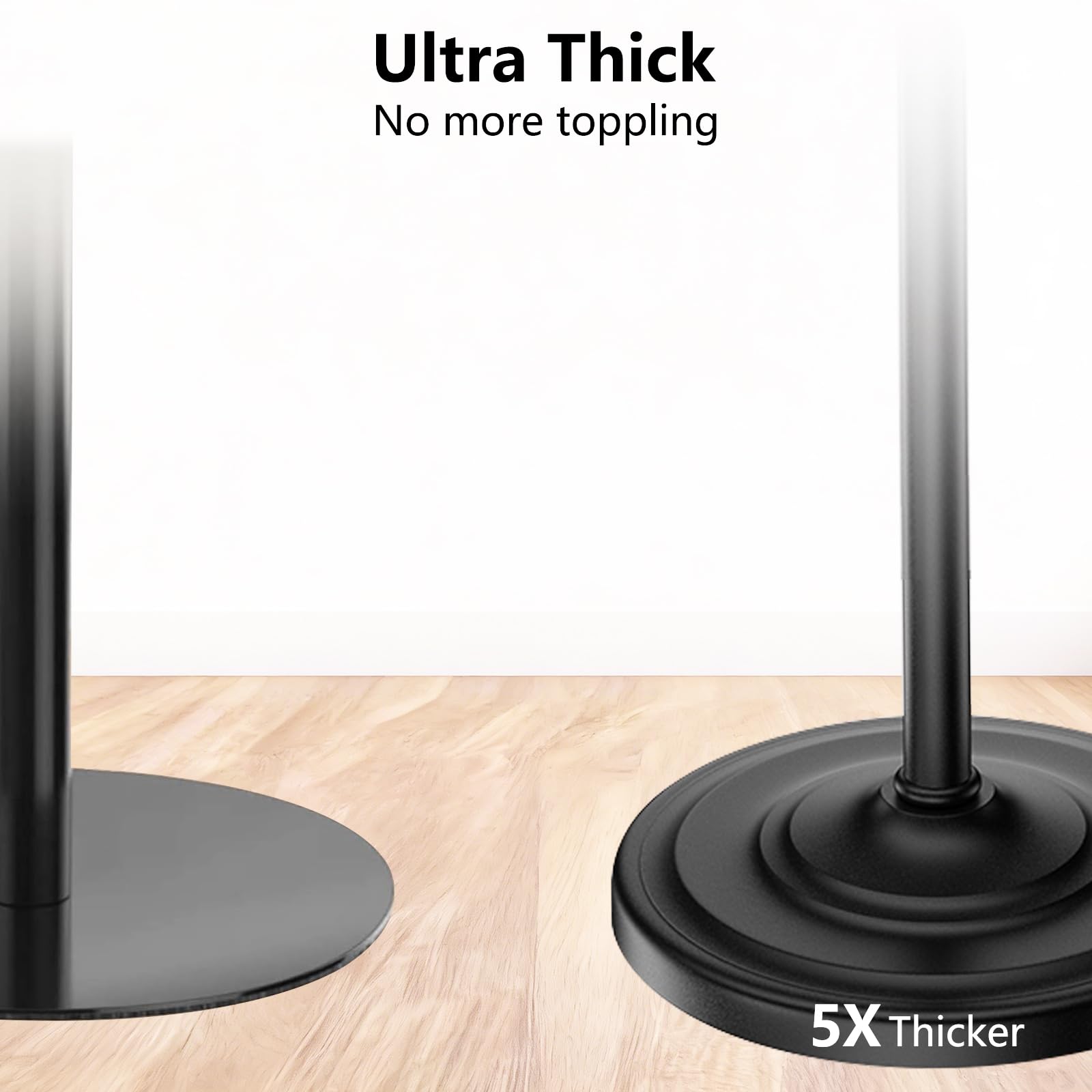 UNCONSIL 16-inch free-standing towel rack beside vanity.