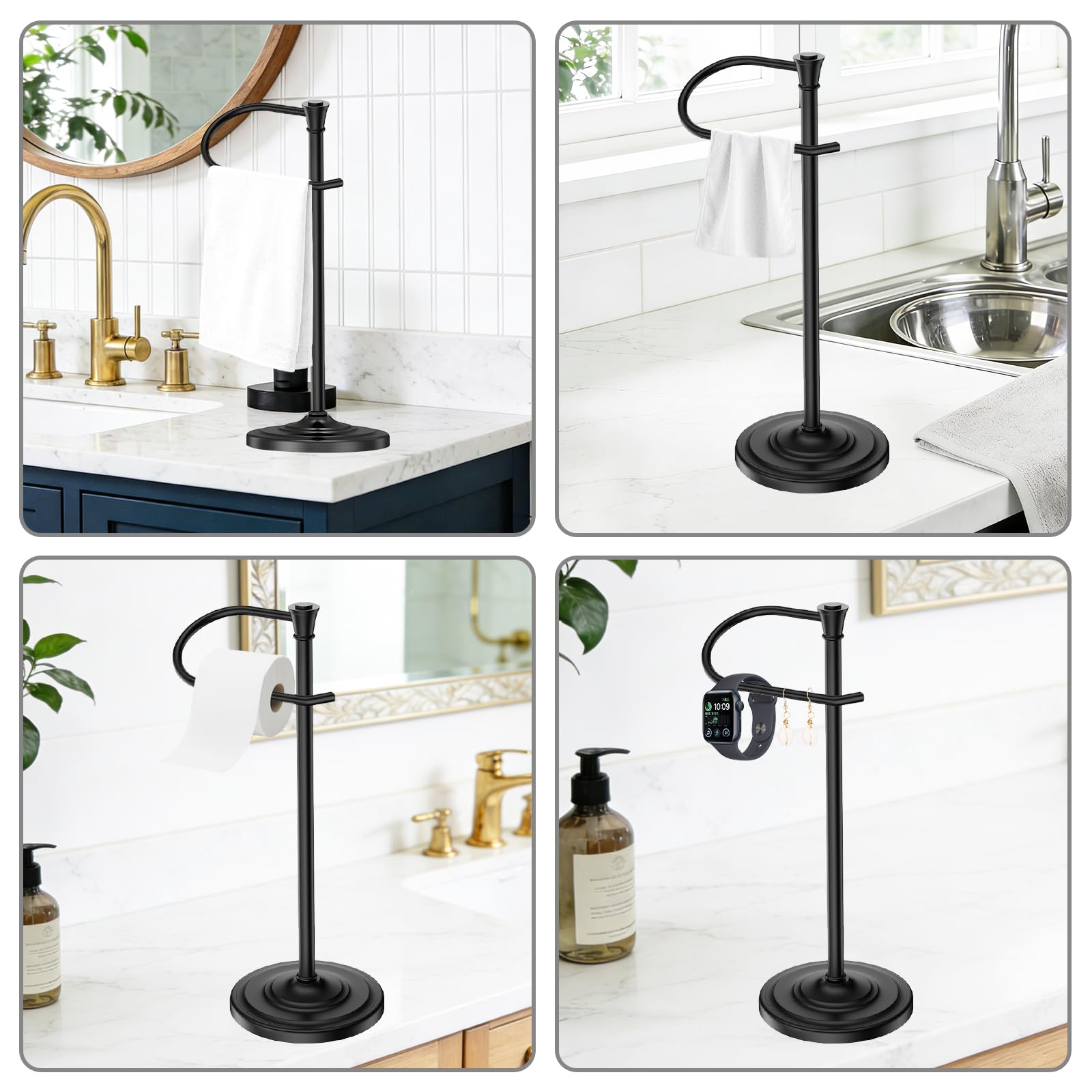 UNCONSIL versatile towel holder for bathroom and kitchen use.