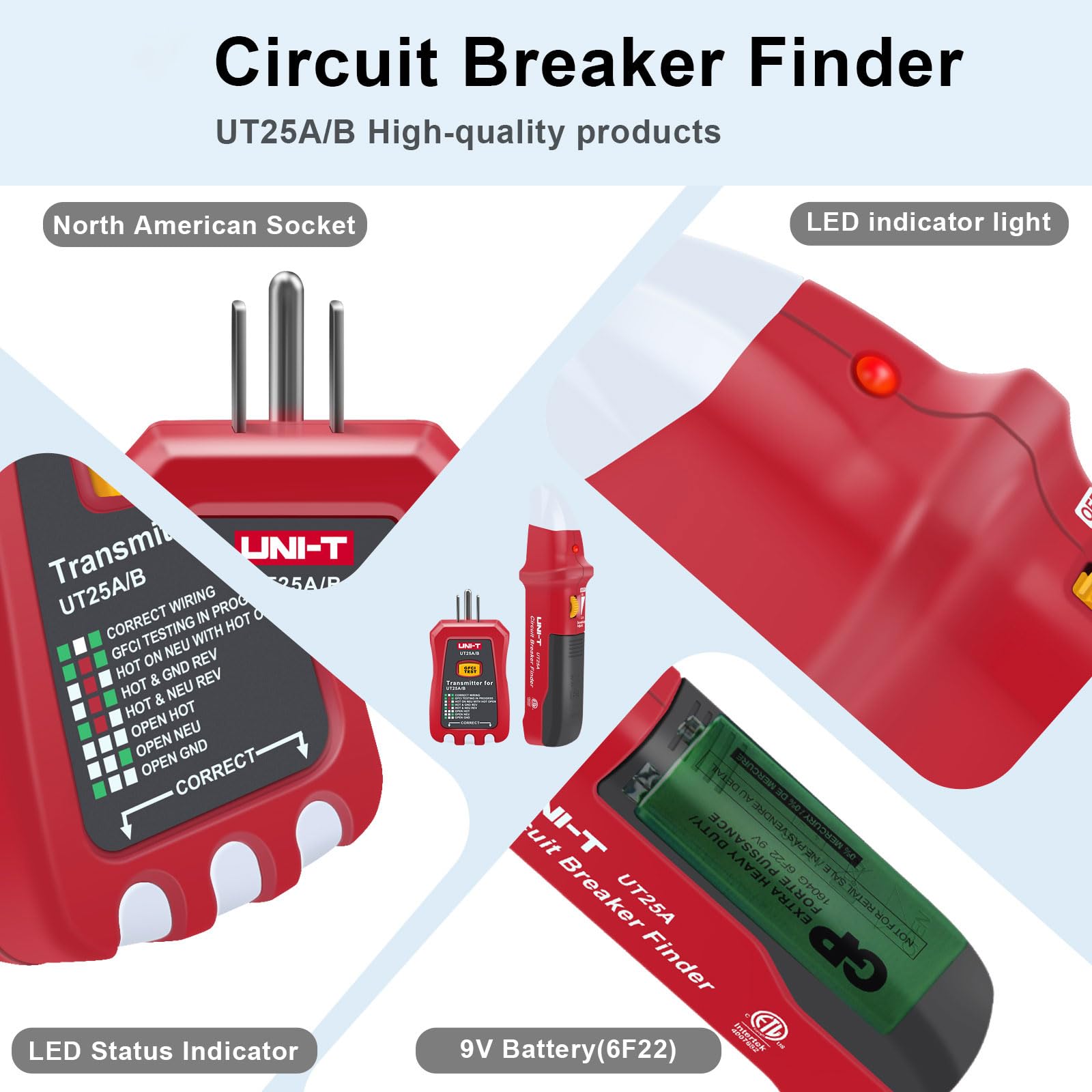 UNI-T UT25A in-use panel detection illustrates efficient circuit tracing.