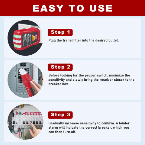 UNI-T UT25A sensitivity dial demonstrates adjustable detection for different panels.