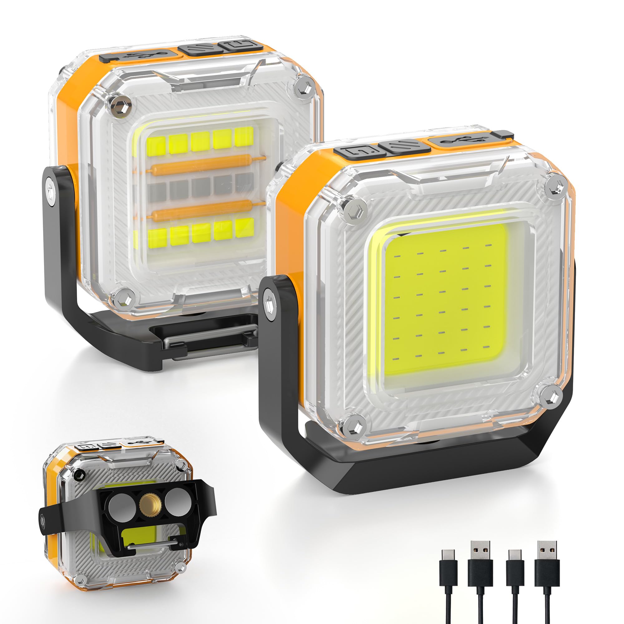 Unibrite dual-sided rechargeable work light with LED and COB for versatile tasks