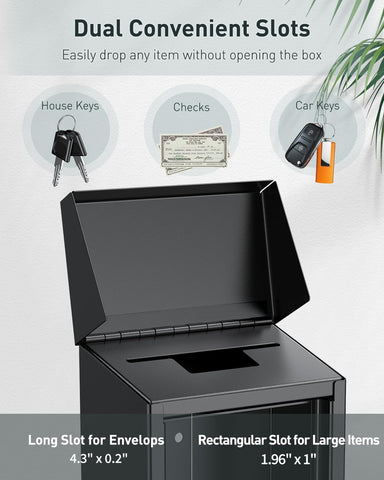 Uniclife donation box with lock demonstrates tamper-resistant design for trusted collections.