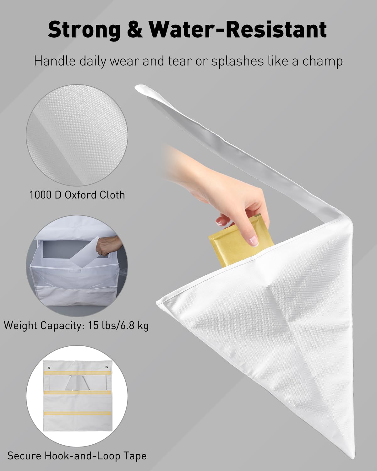 Detachable bag for cleaning and flexible use with mail and magazines.