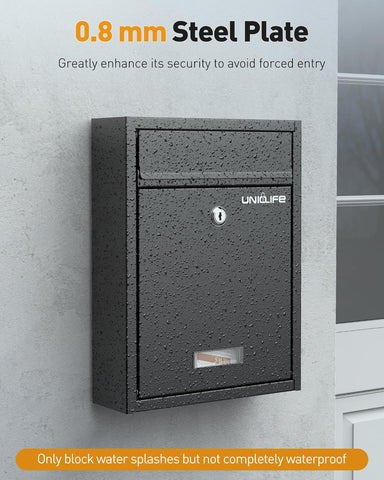 Uniclife front window allows quick mail visibility at a glance