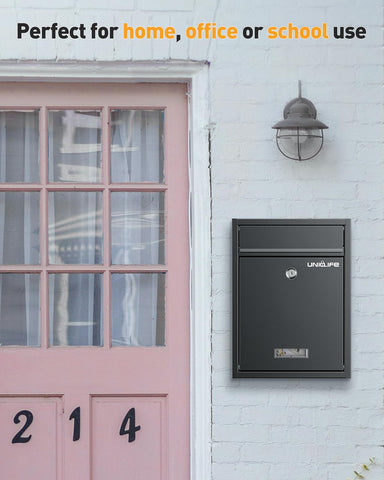 Uniclife large capacity mailbox fits multiple letters and small items