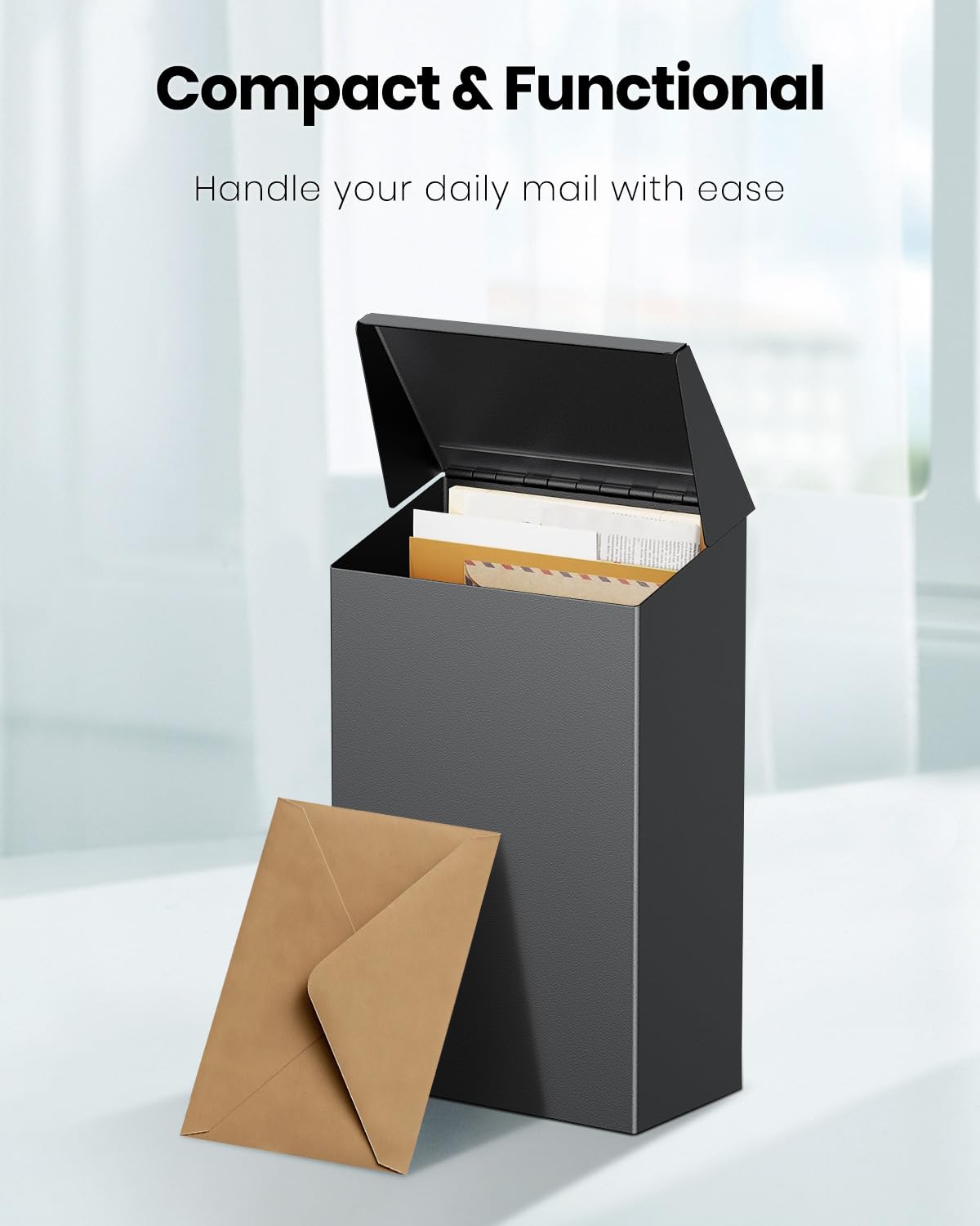 Uniclife top-opening mailbox allows easy drop-ins.