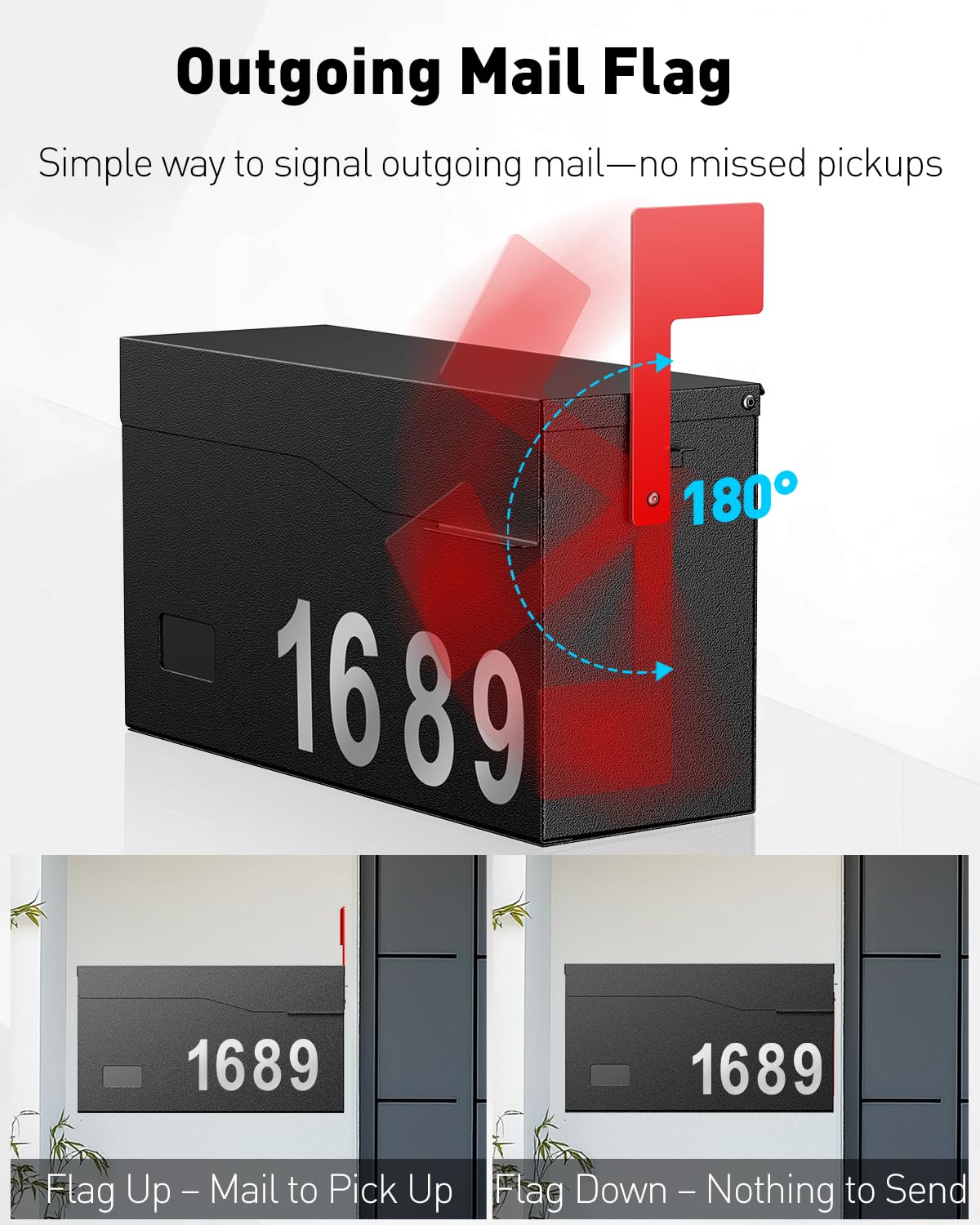 Uniclife mailbox with transparent front window allows quick mail checks at a glance