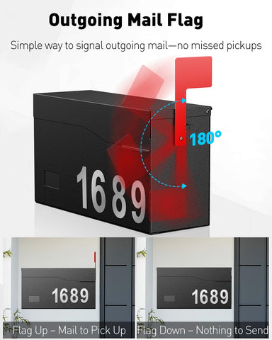 Uniclife mailbox with transparent front window allows quick mail checks at a glance