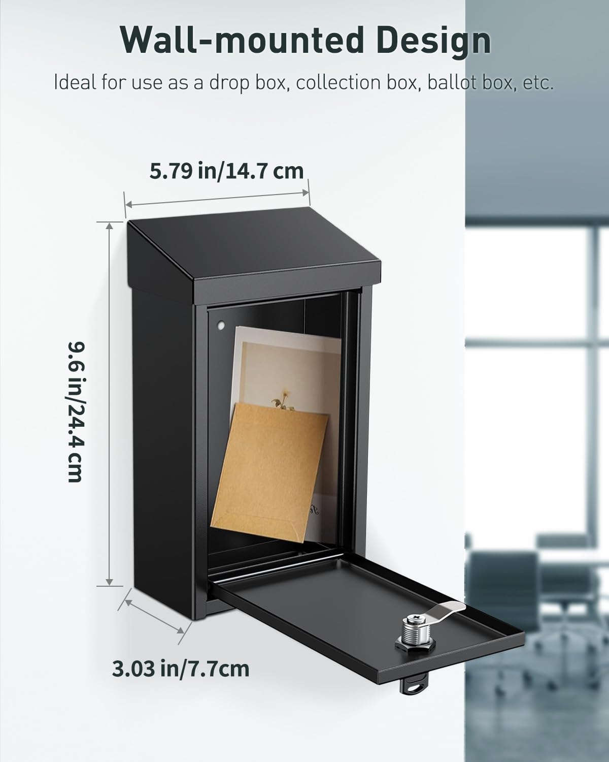 Uniclife wall-mounted box with hinged cover for easy access and weather protection