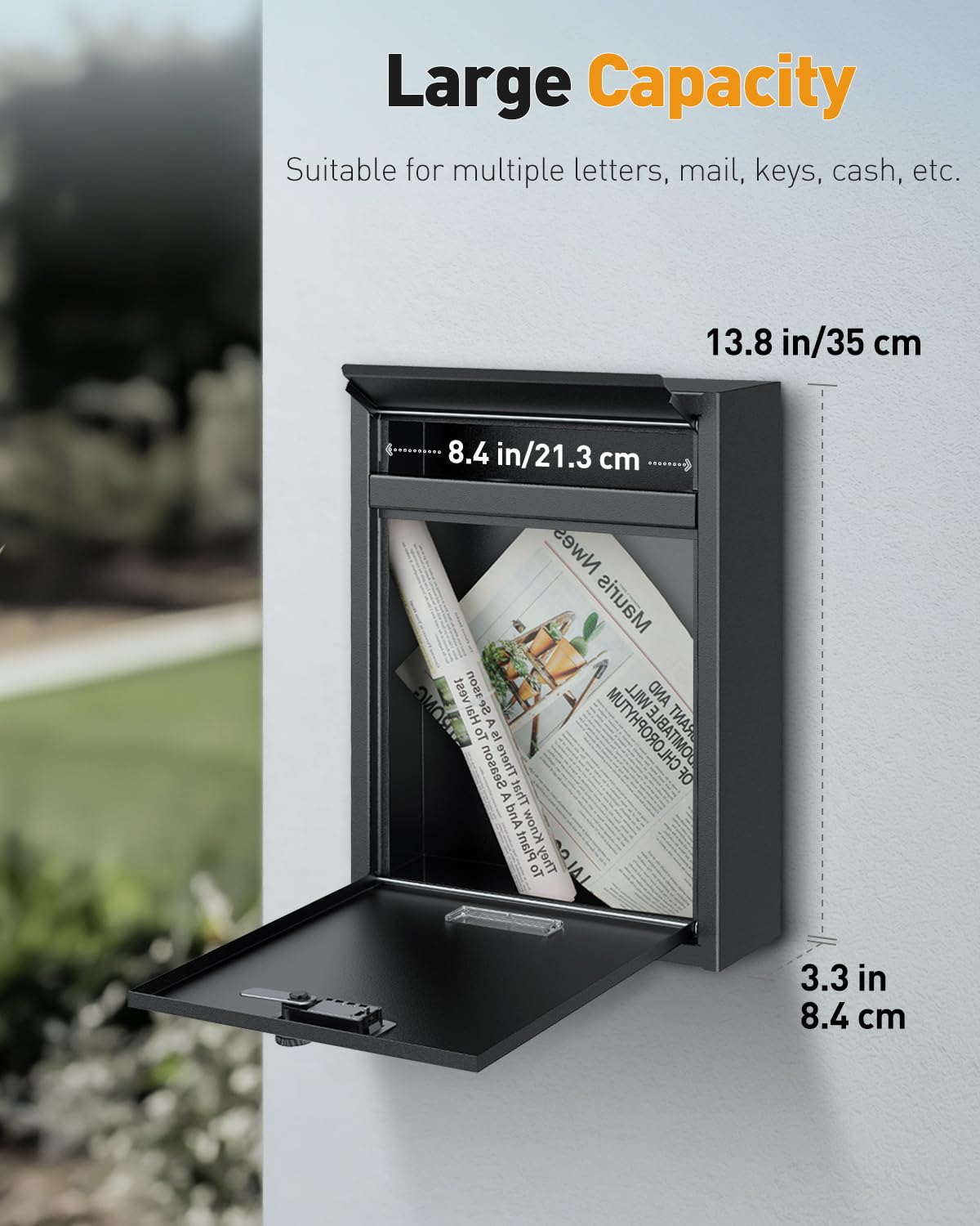 Uniclife front window lets you verify mail at a glance.