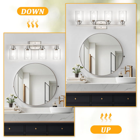 Unicozin bathroom light installed facing upward above mirror