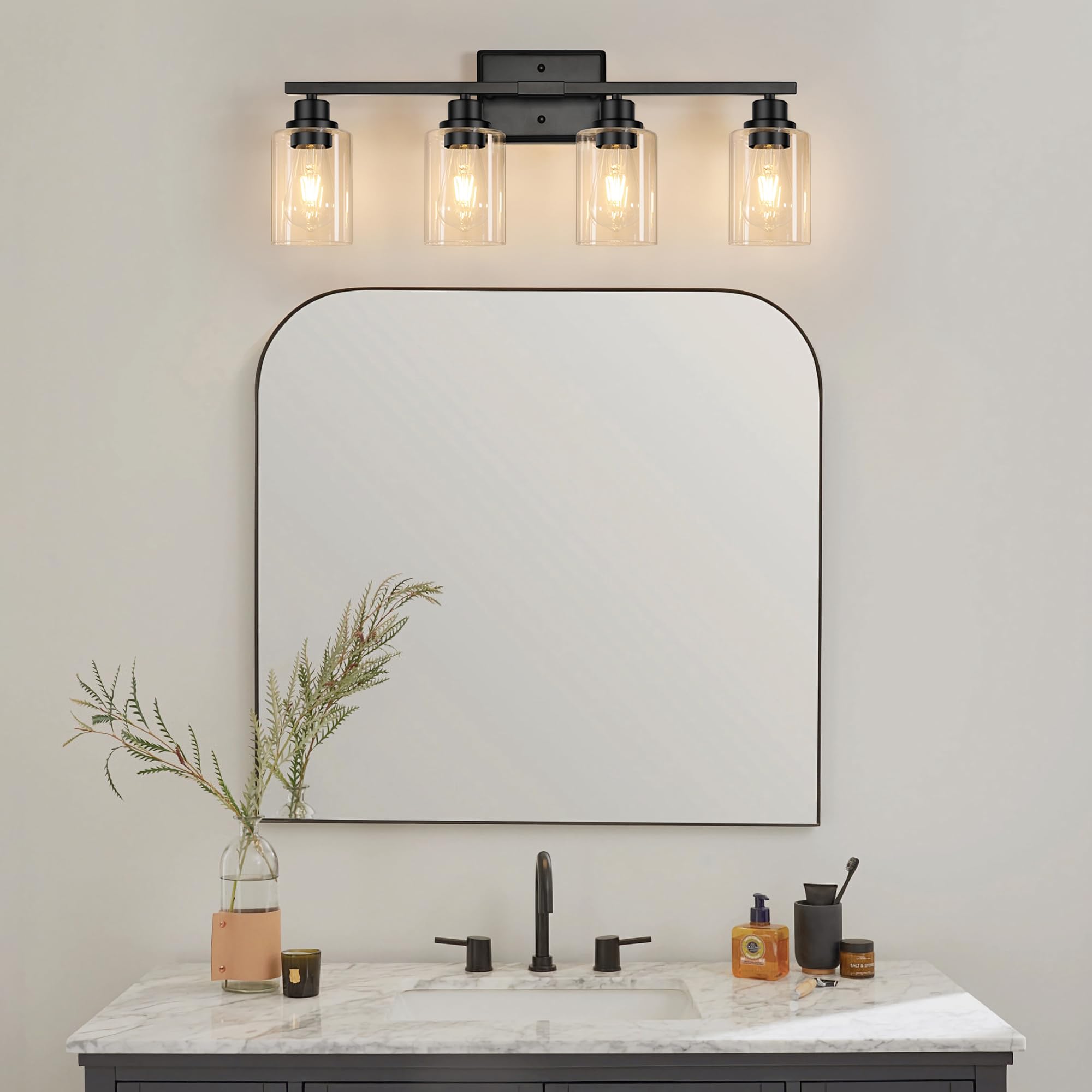 Unicozin bathroom vanity lighting boosts ambiance for makeup and daily routines.