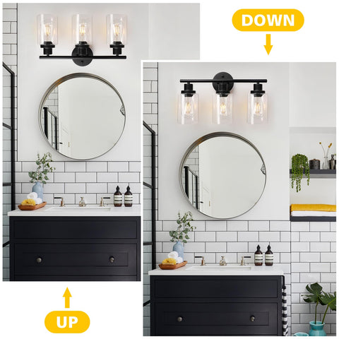 Unicozin black metal wall light designed for mirror illumination and style