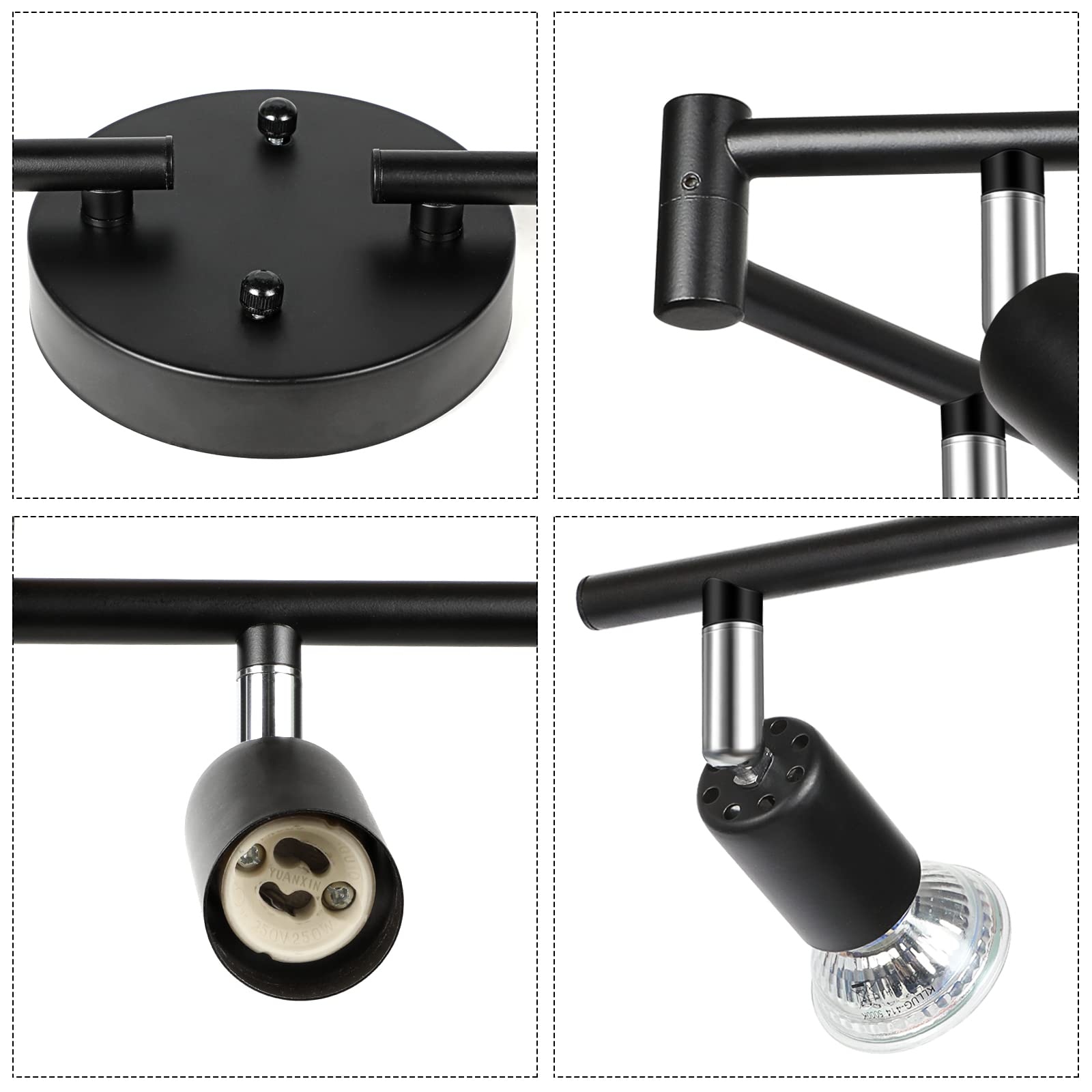 Unicozin black track frame matches modern interior design.