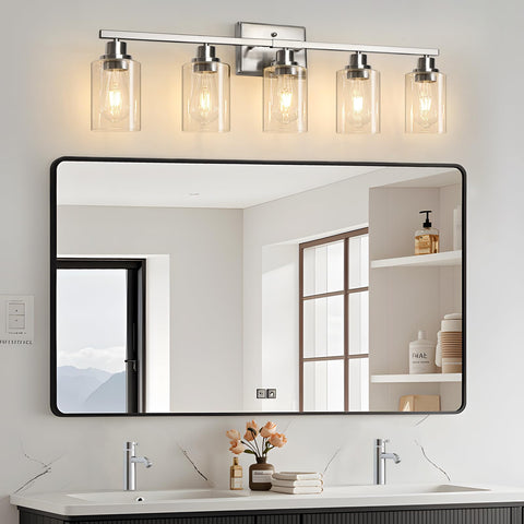 Unicozin 5-light fixture ideal for powder rooms, dressing areas, and living spaces.