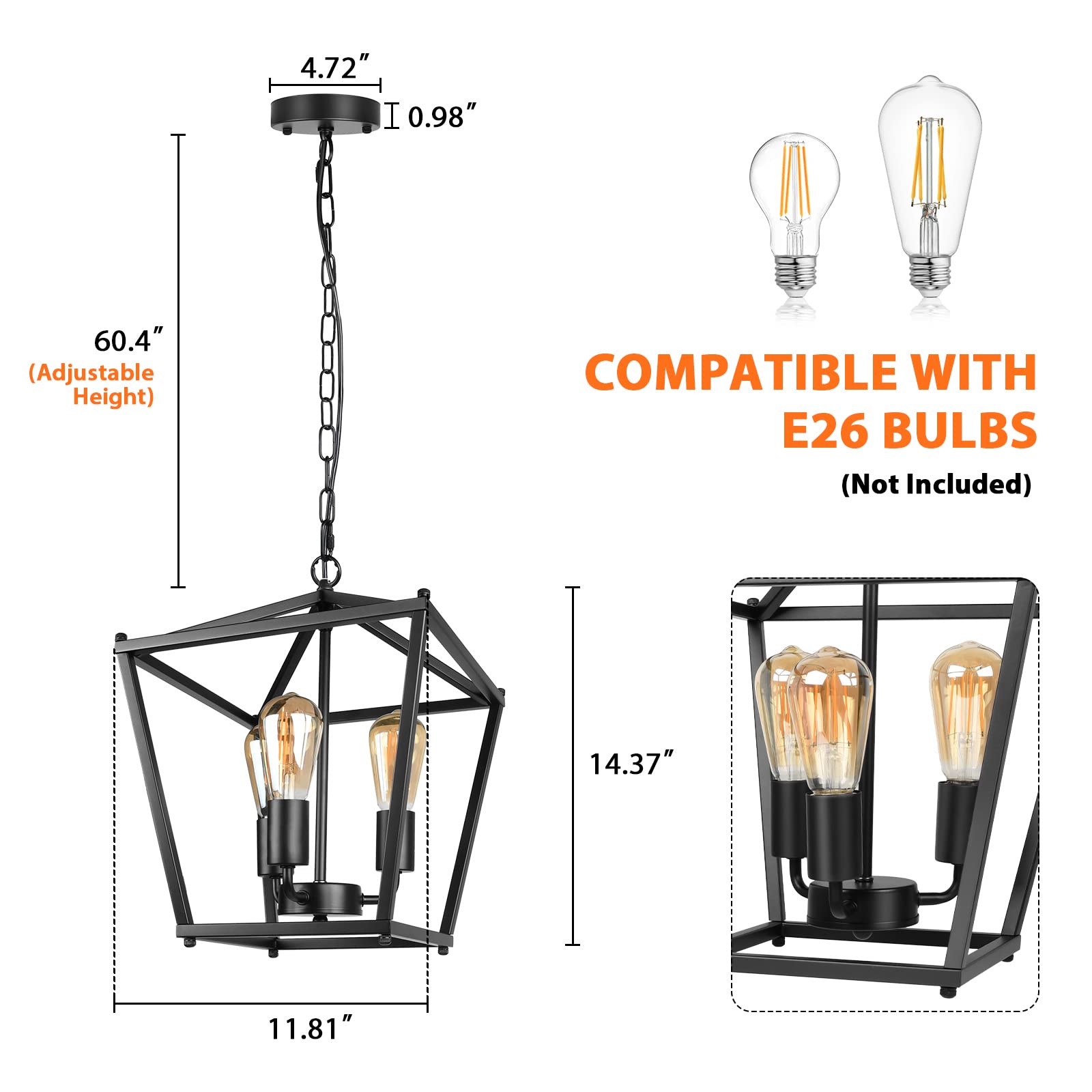 Unicozin E26-based fixture supports Edison, LED, and more.