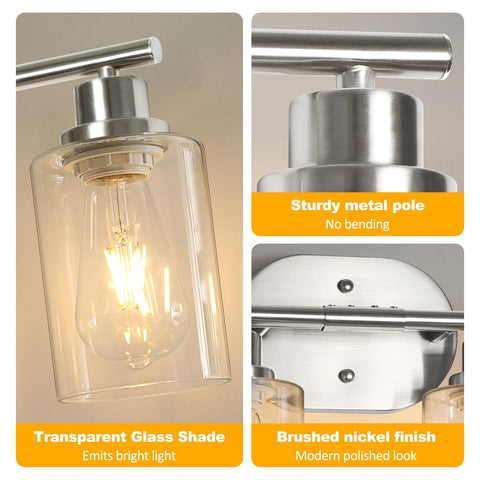 Unicozin four E26 sockets support LED or incandescent bulbs for flexible ambiance