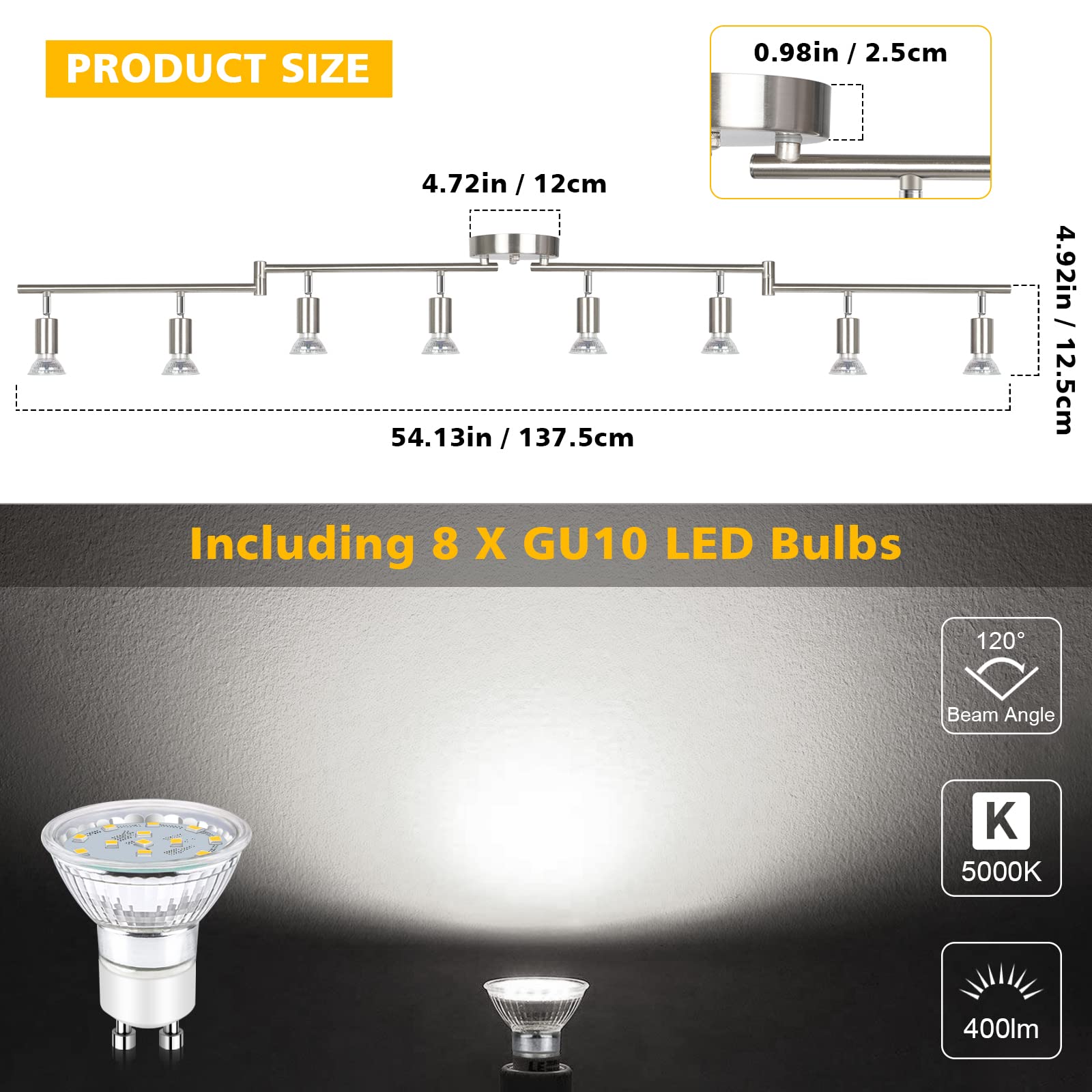Eight-head rotation shows flexible lighting options