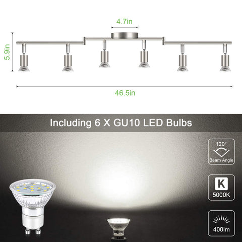 Unicozin GU10 4W LED bulbs emitting daylight 5000K