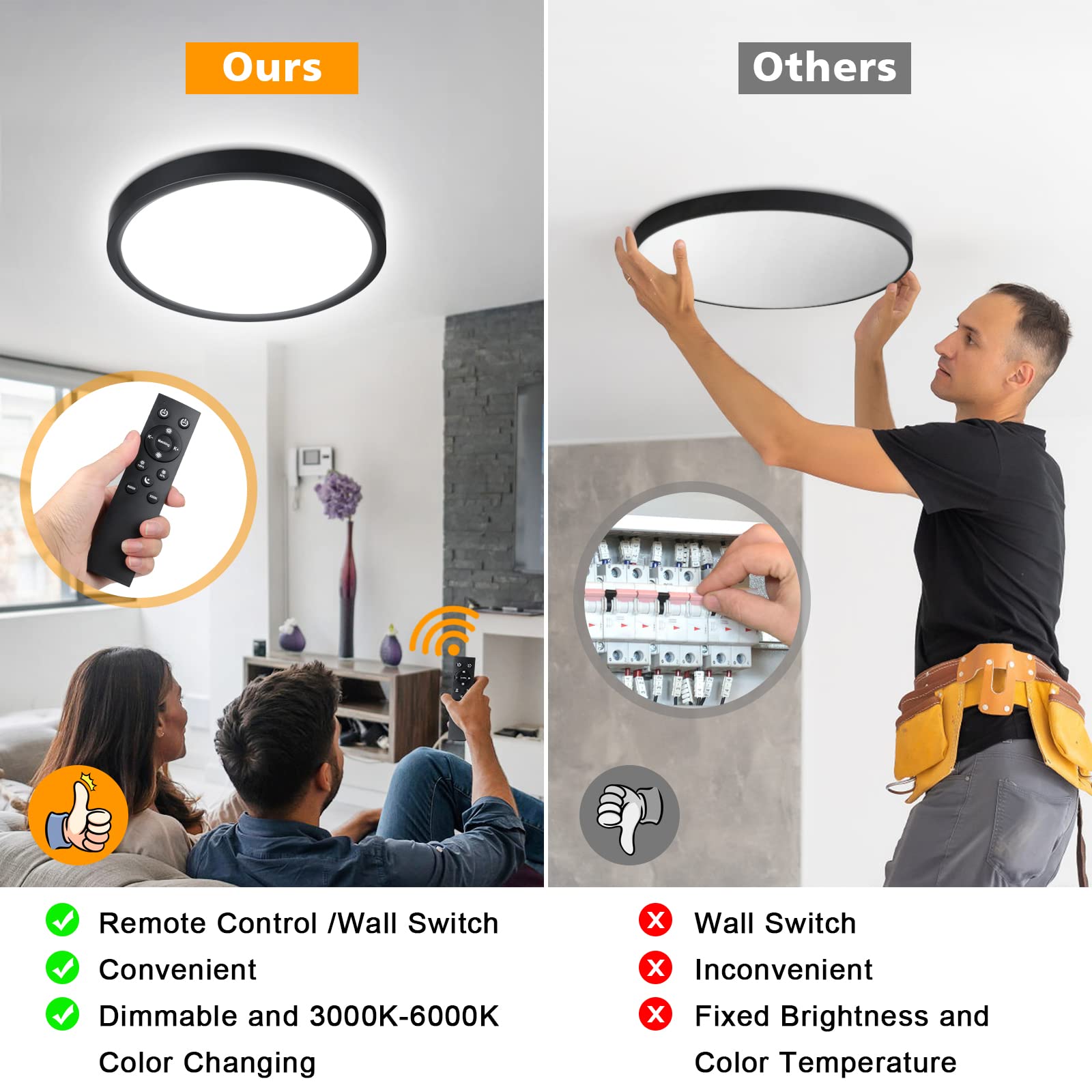 Unicozin versatile lighting for living rooms, bedrooms, and kitchens.
