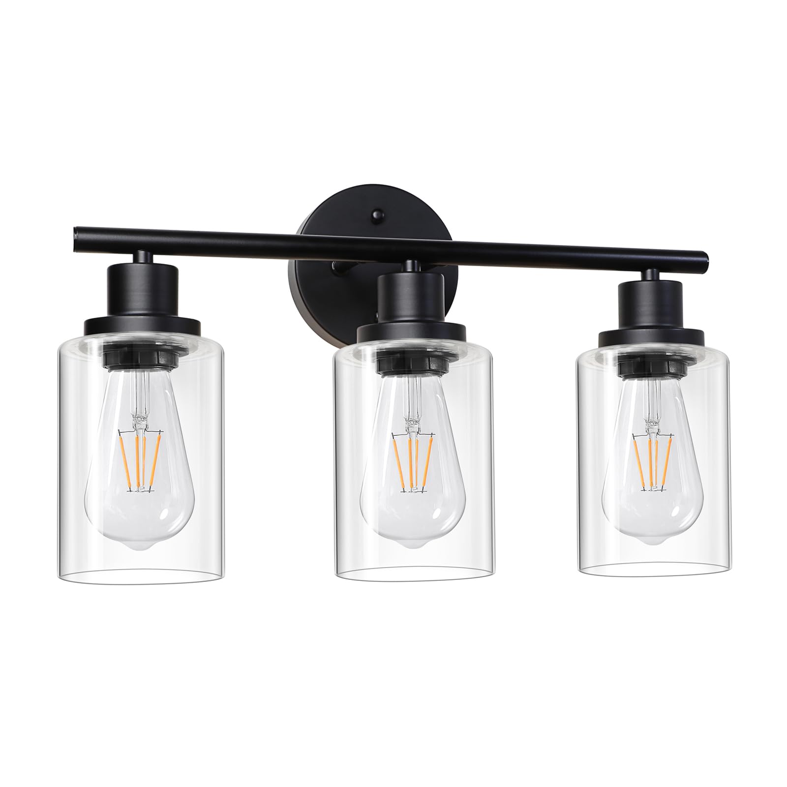 Unicozin modern bathroom light fixture with three lights above the vanity for a refined glow