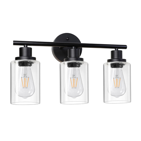 Unicozin modern bathroom light fixture with three lights above the vanity for a refined glow