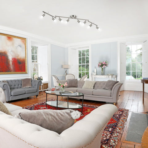 Nickel finish adds a refined contemporary touch