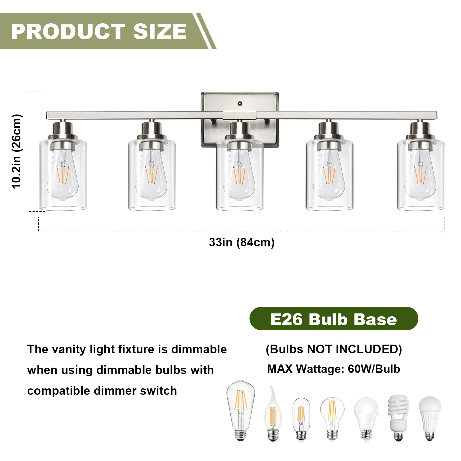 Unicozin with standard E26 sockets supports diverse bulb choices.