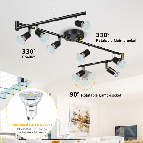 Unicozin track heads rotate 330 degrees for precise spotlighting.