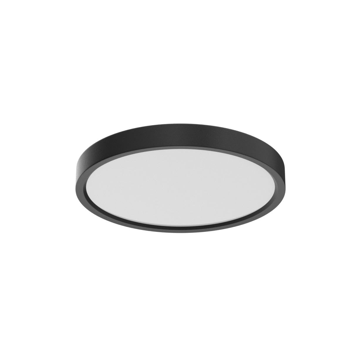 Unicozin round flat ceiling light in black finish for modern spaces.