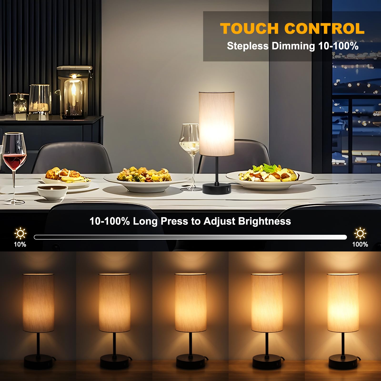 Unicozin table lamp offers seven RGB colors for ambient lighting.