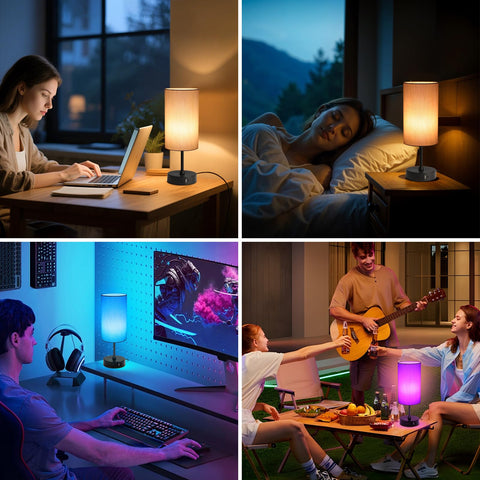 Unicozin table lamp stands 14.5 inches tall for versatile placement.