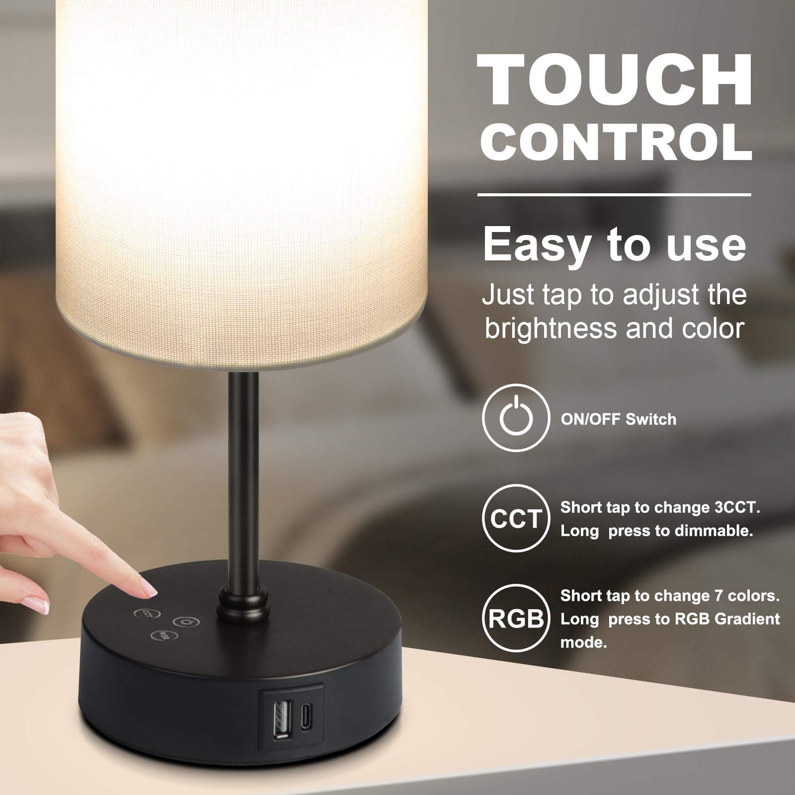 Unicozin table lamp room decor accent blends with modern interiors