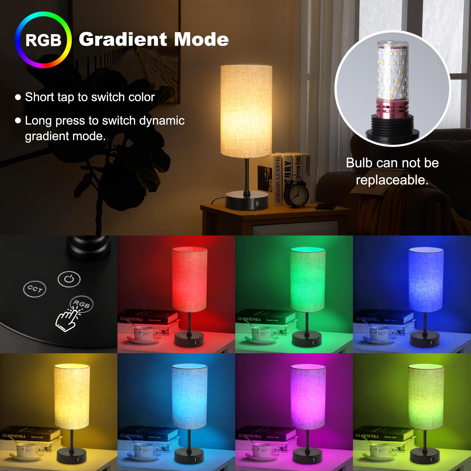 Unicozin table lamp set 2 800 lumens deliver bright desk tasks.