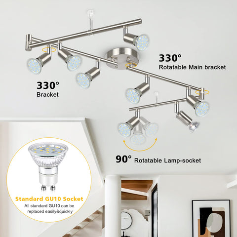 Unicozin track heads rotatable to direct light precisely