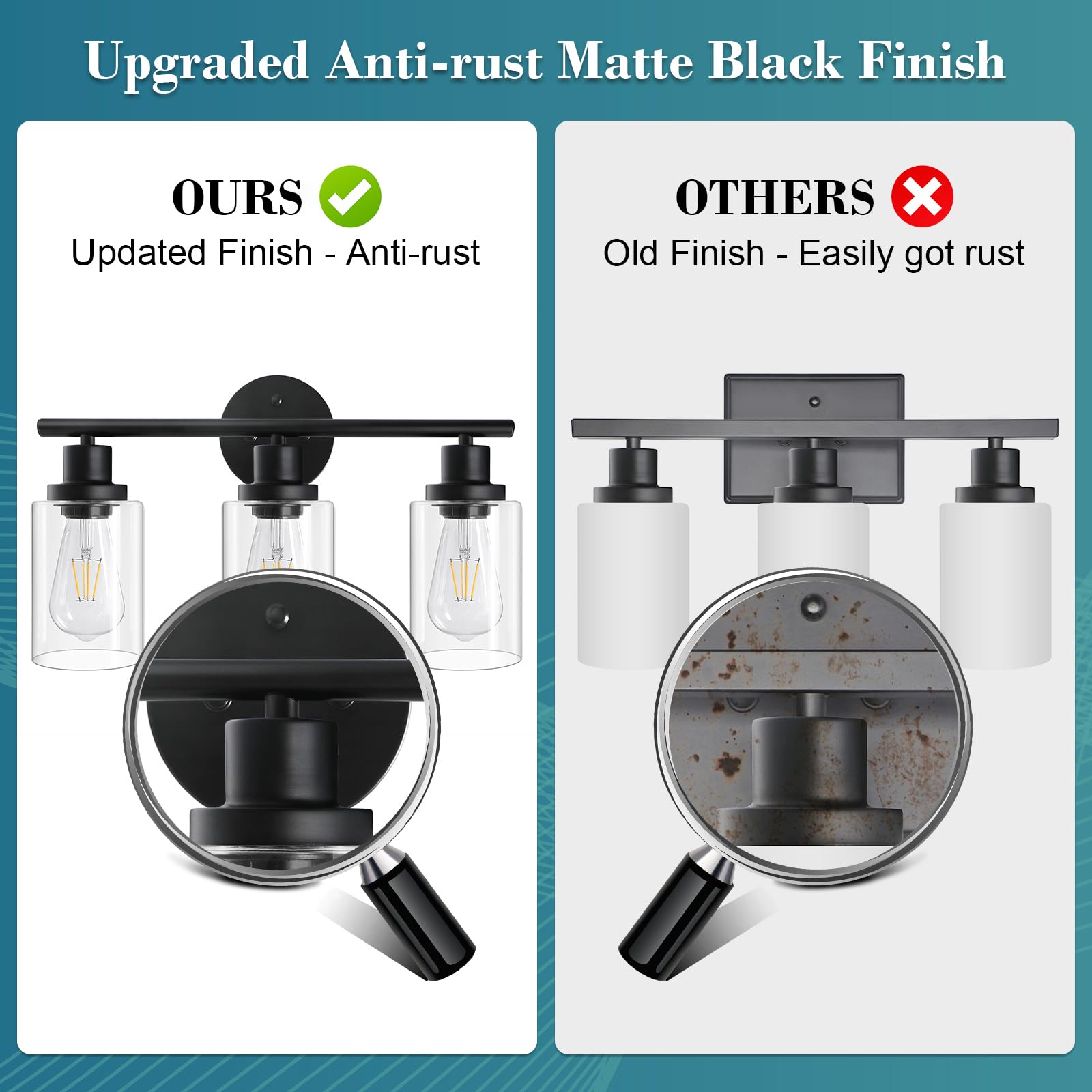 Unicozin up-down mounting option for versatile bathroom lighting placement