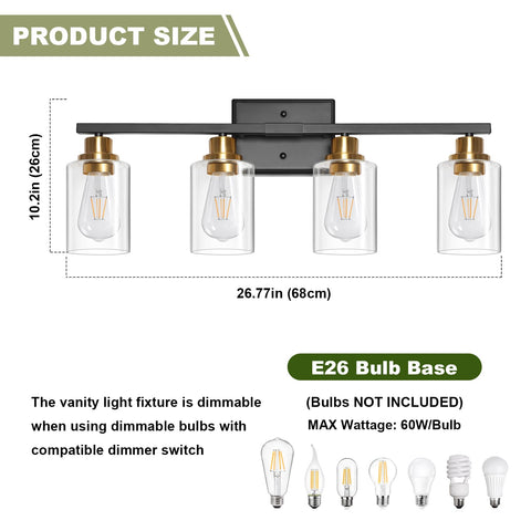 Unicozin vanity light above small mirror provides balanced task lighting