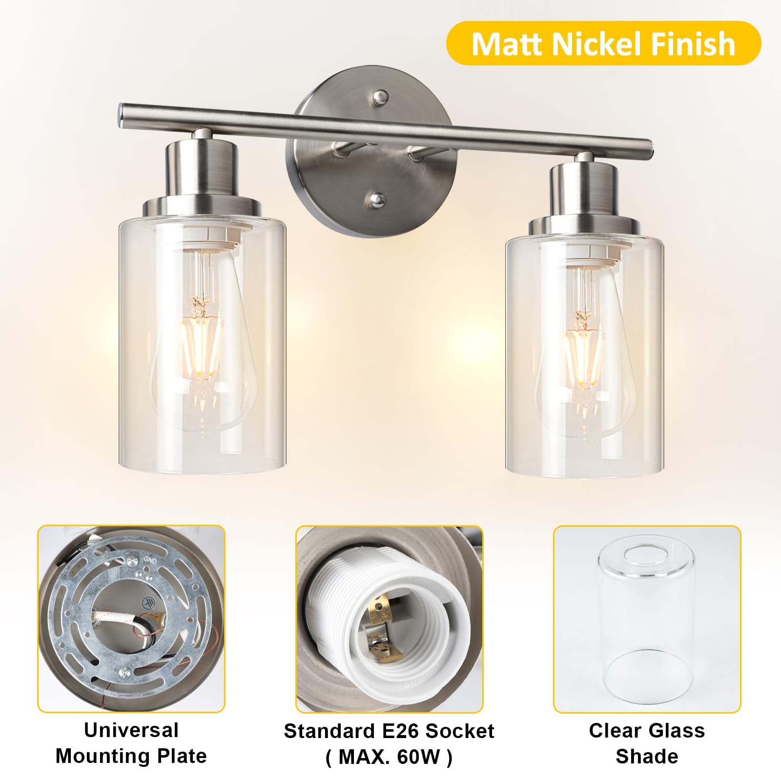 Unicozin vanity light mounted up or down for flexible mirror styling