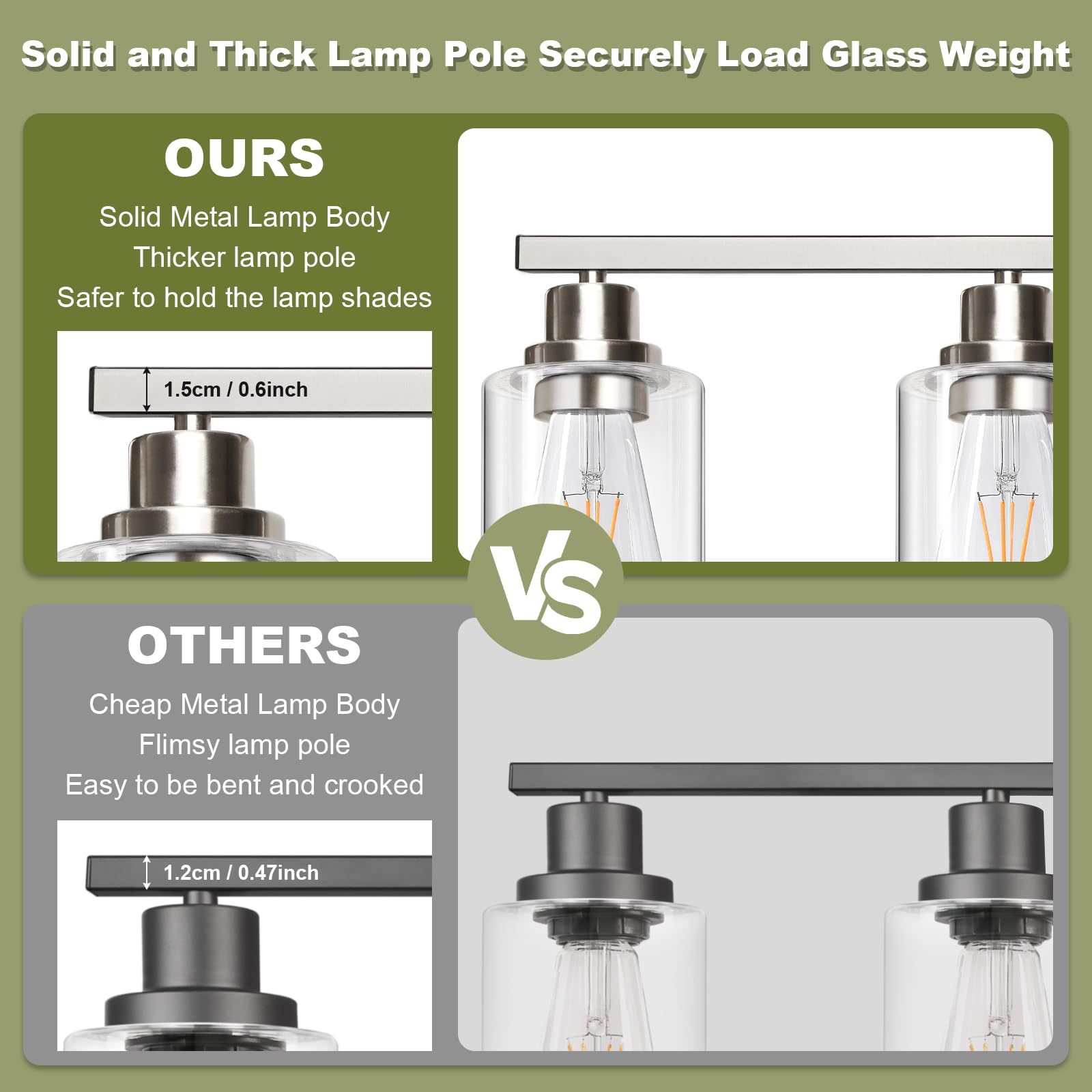 Unicozin wall lamp with clear glass and brushed-nickel frame adds modern style.