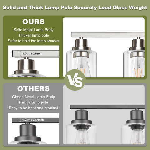 Unicozin wall lamp with clear glass and brushed-nickel frame adds modern style.