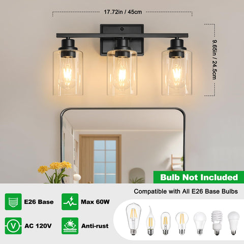 Unicozin wall lamp with E26 heat-resistant socket for versatile bulb choice.